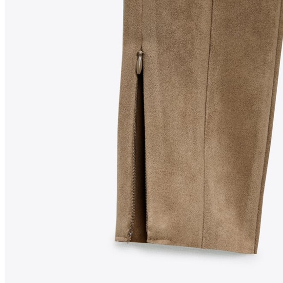 ZARA FAUX SUÈDE LEGGINGS NWT - Picture 5 of 10